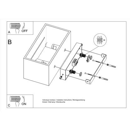 Applique Rectangle Ouvert Blanche