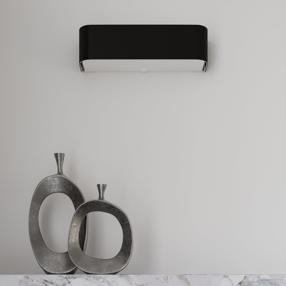 Applique Rectangulaire Noire en Tissu