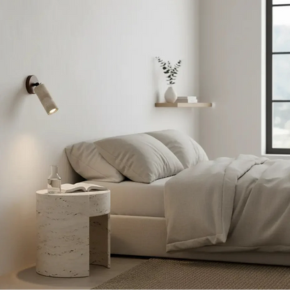 Applique Travertin et Bois Spot Orientable