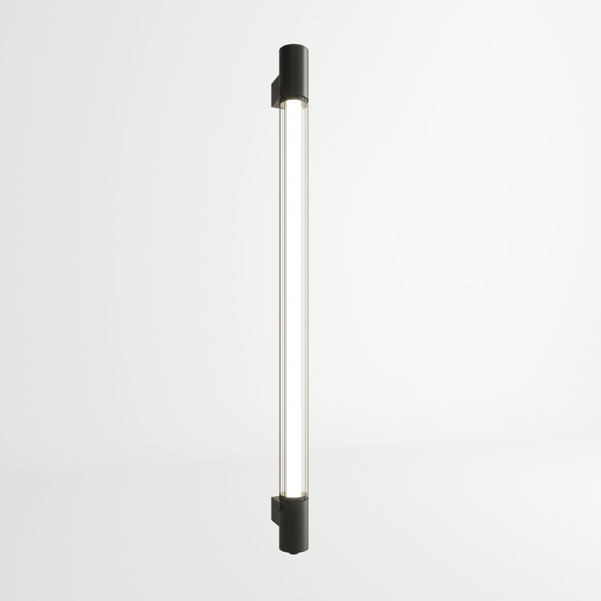 Applique Tube Noir Industriel