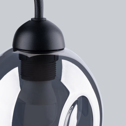 Applique Verre Creusé Fumé Noir