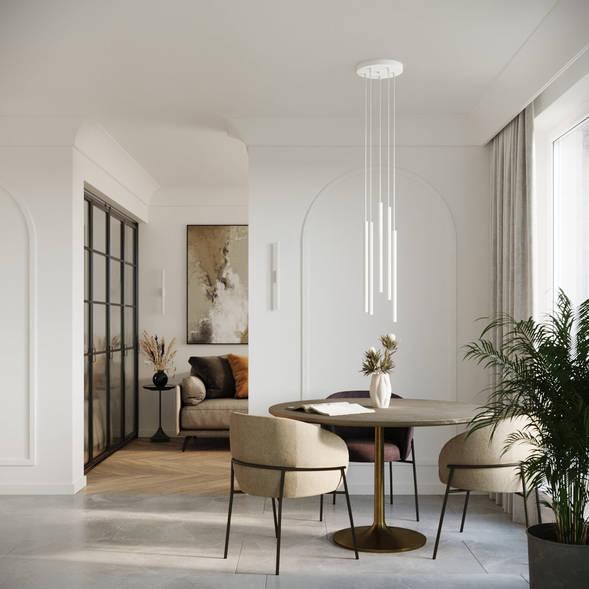 Applique Halo 2 Faisceaux Blanc Acier
