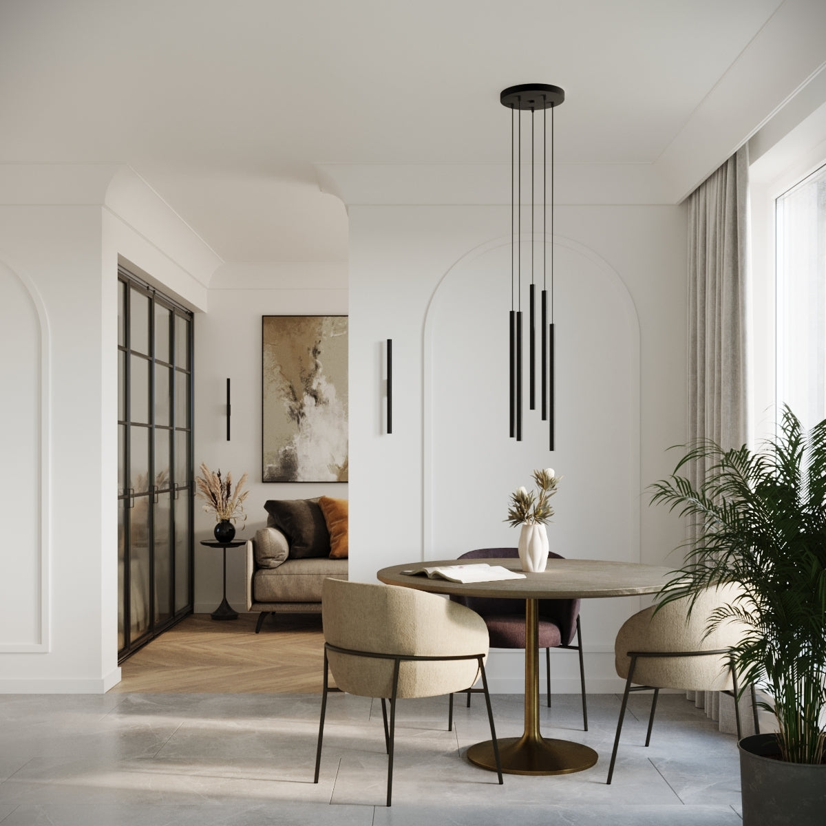 Applique Halo 2 Faisceaux Noir Acier