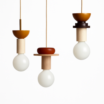 Lampe nordique bois suspension LED lumières cuisine décor à la maison lampe à main Restaurant plafond lustre Luminaire chambre Luminaire