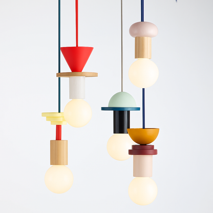 Lampe nordique bois suspension LED lumières cuisine décor à la maison lampe à main Restaurant plafond lustre Luminaire chambre Luminaire