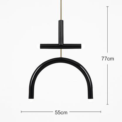 Lustre arc-en-ciel créatif LED Suspension en métal coloré pour chambre salon Restaurant café Art salle à manger suspension