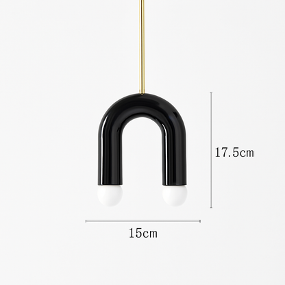 Lustre arc-en-ciel créatif LED Suspension en métal coloré pour chambre salon Restaurant café Art salle à manger suspension
