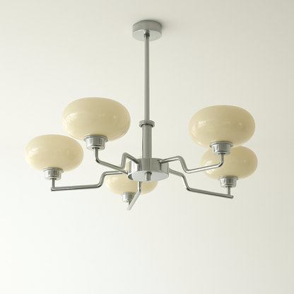 lustre bauhaus abat-jour en verre design art déco moderne