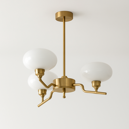 lustre bauhaus abat-jour en verre design art déco moderne
