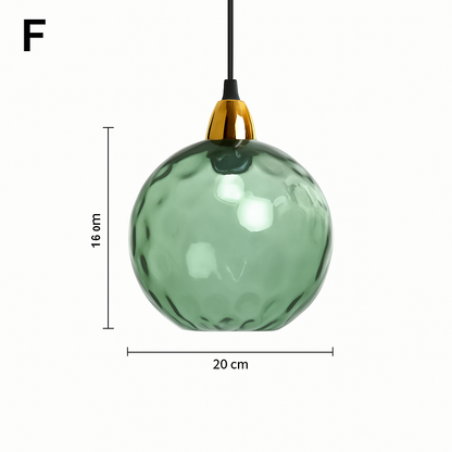 lustre boule de verre moderne grain d'eau luminaire suspendu nordique