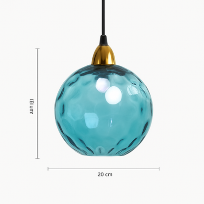 lustre boule de verre moderne grain d'eau luminaire suspendu nordique