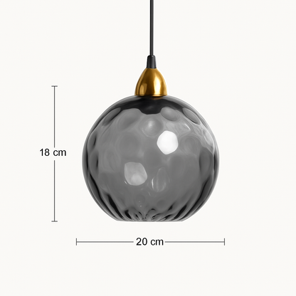 lustre boule de verre moderne grain d'eau luminaire suspendu nordique