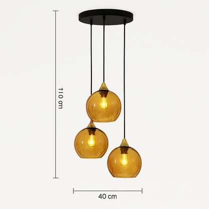 lustre boule de verre moderne grain d'eau luminaire suspendu nordique