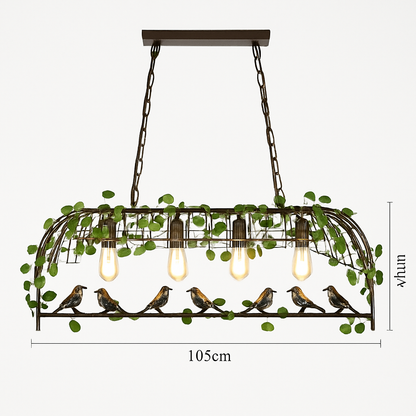 lustre cage à oiseaux style industriel rétro fer forgé décoratif