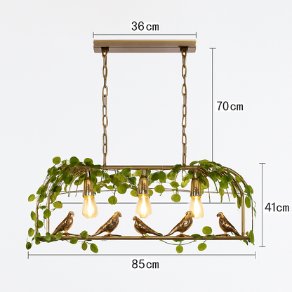 lustre cage à oiseaux style industriel rétro fer forgé décoratif