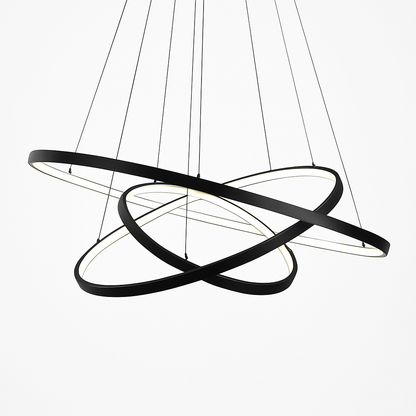 Lustre design anneaux suspendus à LED Deco