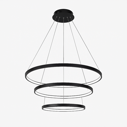Lustre design anneaux suspendus à LED Deco