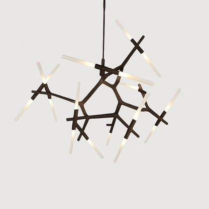 Lustre design avec branches en tube Arts