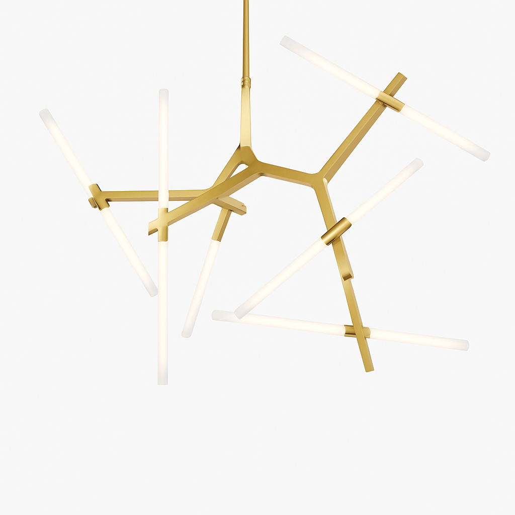 Lustre design avec branches en tube Arts