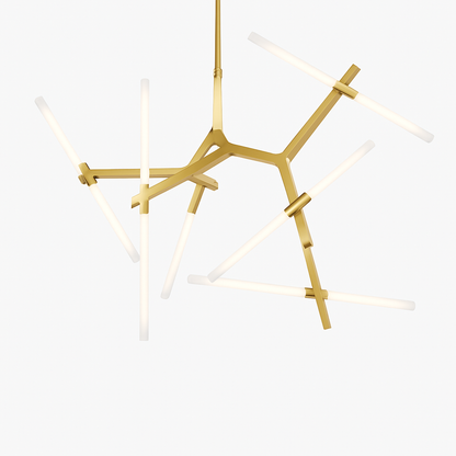 Lustre design avec branches en tube Arts