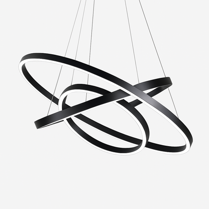 Lustre design cercles entrelacés (noir ou blanc)