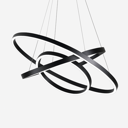 Lustre design cercles entrelacés (noir ou blanc)