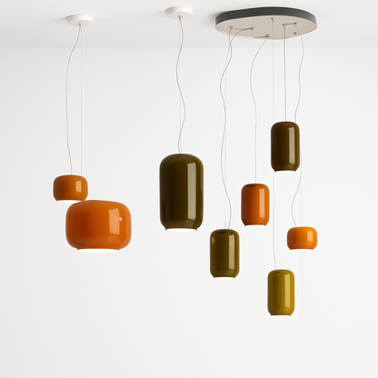lustre design en verre pour bar et restaurant