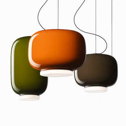 lustre design en verre pour bar et restaurant