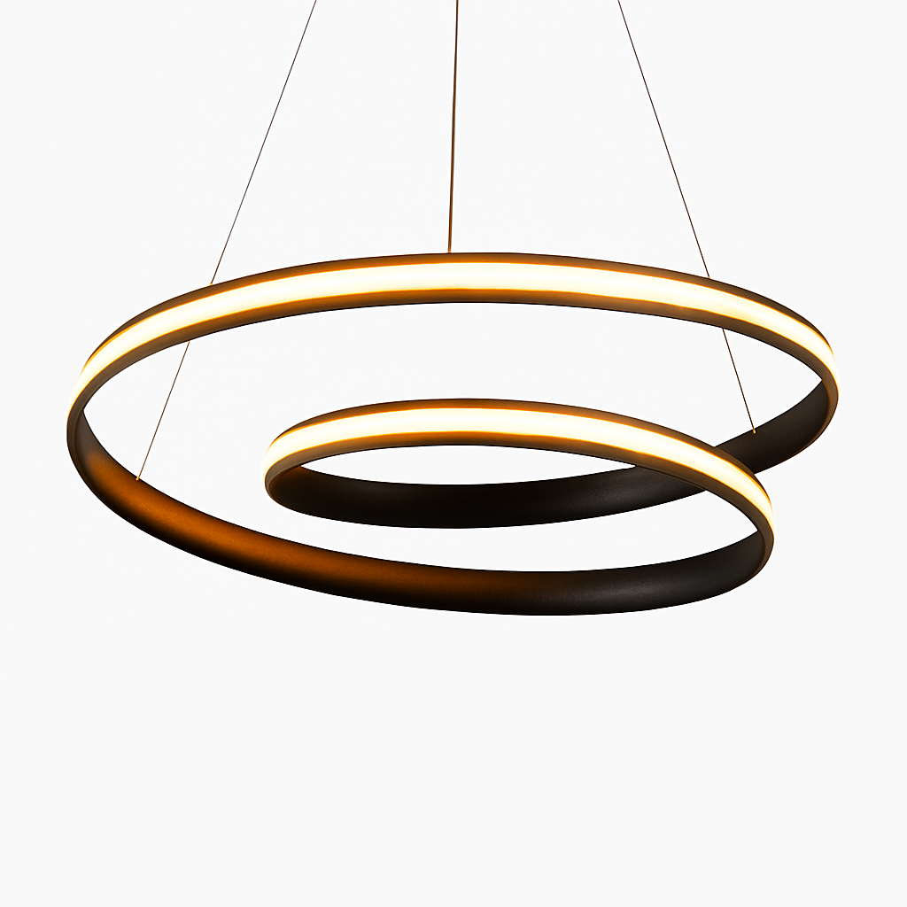 Lustre design à LED en spirale en aluminium Mooskolin