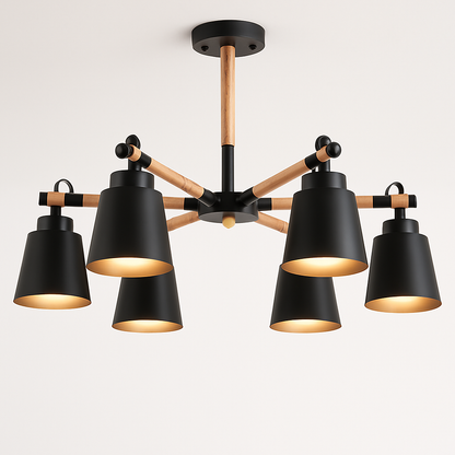 Lustre en bois et métal rustique Personality