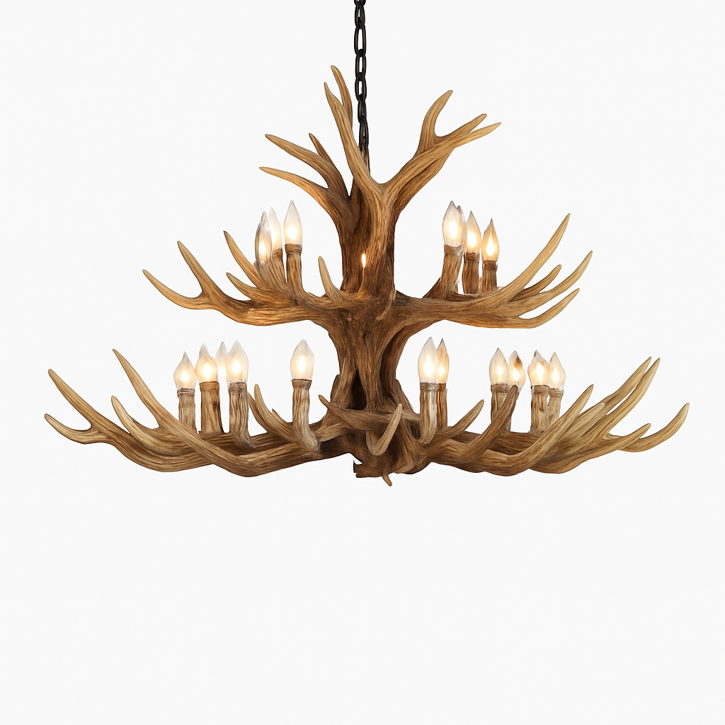 lustre en résine en forme de bois de cerf pour décoration de maison