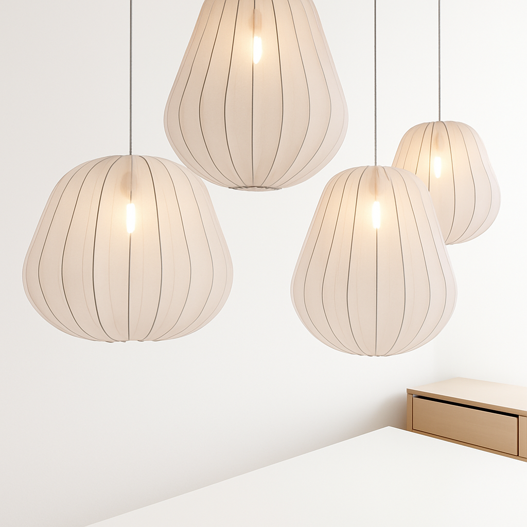 lustre en tissu wabi-sabi pour restaurant et bar décoratif