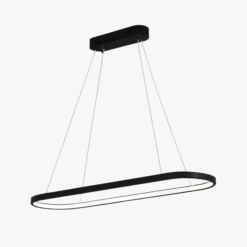 Lustre LED design suspendu en arrondi aluminium