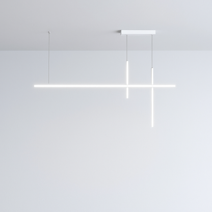Lustre led dimmable noir minimaliste moderne