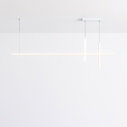 Lustre led dimmable noir minimaliste moderne