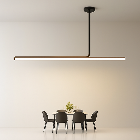 lustre led long moderne suspension décor luminaire suspendu