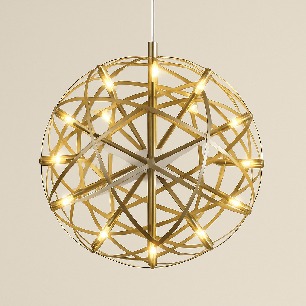 lustre led suspendu design moderne en forme de boule