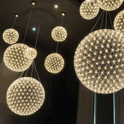 lustre led suspendu design moderne en forme de boule