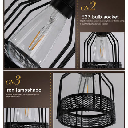 lustre loft rétro style industriel 3 4 5 têtes suspension