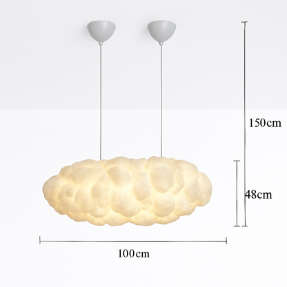 lustre moderne led en forme de nuage flottant pour restaurant