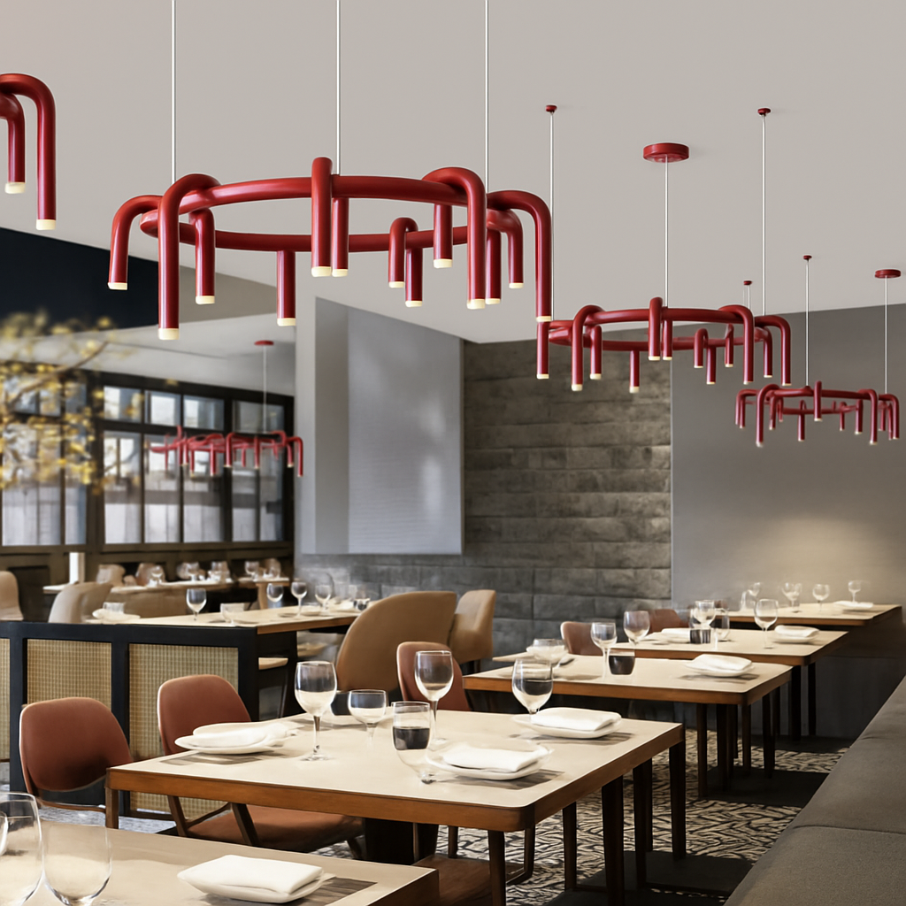 Lustre moderne nordique salon restaurant