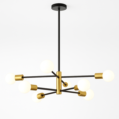 lustre moderne spoutnik satellite à 2/4/8 têtes suspendu