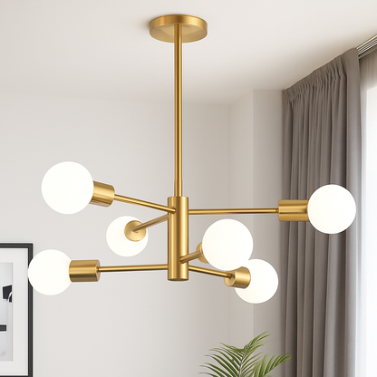 lustre moderne spoutnik satellite à 2/4/8 têtes suspendu