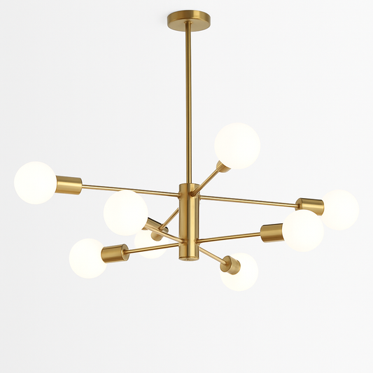 lustre moderne spoutnik satellite à 2/4/8 têtes suspendu