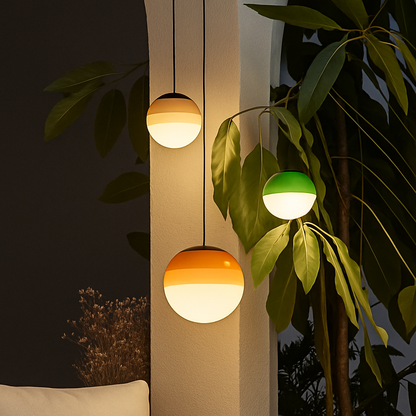 lustre nordique en verre dégradé à suspension led créatif