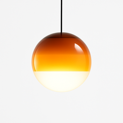 lustre nordique en verre dégradé à suspension led créatif