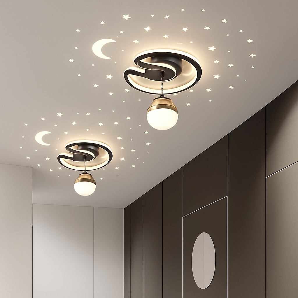 lustre nordique led créatif projection étoile ciel acrylique