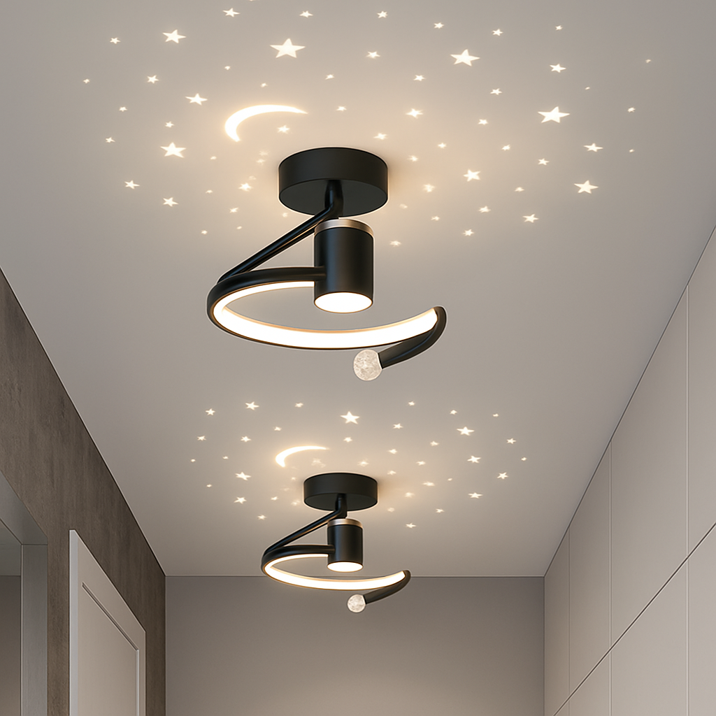 lustre nordique led créatif projection étoile ciel acrylique