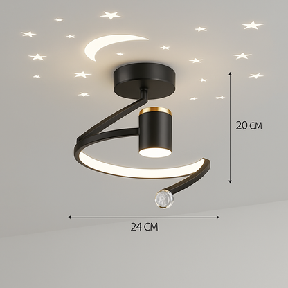 lustre nordique led créatif projection étoile ciel acrylique