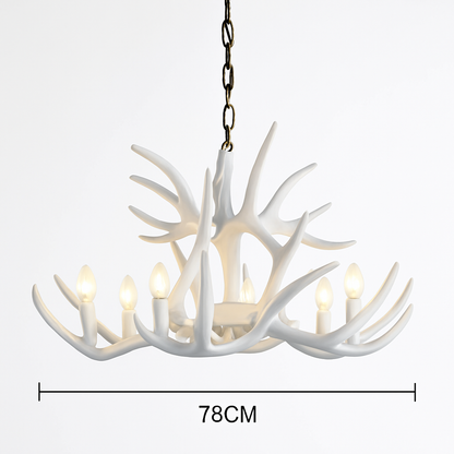 lustre rustique en bois de cerf pour décoration industrielle